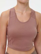 Yogatop aus Bio Baumwolle, cappuccino