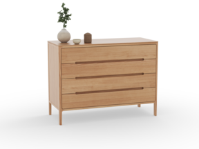 Kommode Tenso, Buche, 4 Laden