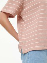 Sweatshirt aus Bio Baumwolle, 85 camelie/offwhite