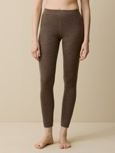 Leggings aus Bio Wolle, walnuss melange