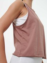 Top aus Bio Baumwolle, cappucino