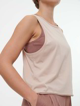 Top aus Bio Baumwolle, camelie