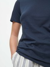 Kurzarmshirt aus Bio Baumwolle, navy