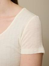 Kurzarmshirt aus Bio Wolle, natur