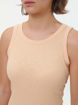 Top aus Bio Baumwolle, peach