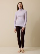 Rollkragenshirt aus Bio Wolle, orchidee