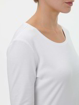 Langarmshirt aus Bio-Baumwolle, weiss