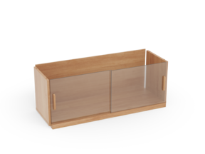 Regal Quintum Schiebetüren-Set Glas, Buche