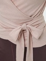 Langarm-Wickelshirt aus Bio Baumwolle/Hanf, camelie