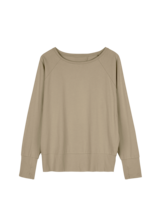 Langarmshirt aus Bio Baumwolle, light khaki