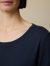 Langarmshirt aus Bio-Baumwolle, mitternachtsblau