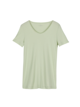 Kurzarmshirt aus Bio Baumwolle, jade