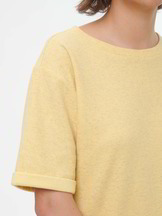 Sweat T-Shirt aus Bio Baumwolle/Hanf, zitronensorbet