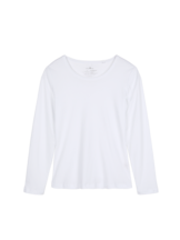 Langarmshirt aus Bio-Baumwolle, weiss