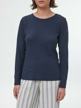 Langarmshirt aus Bio Baumwolle, navy