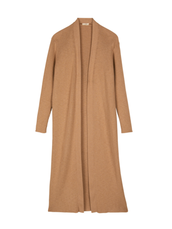 Strickmantel aus Bio-Baumwolle, caramel melange