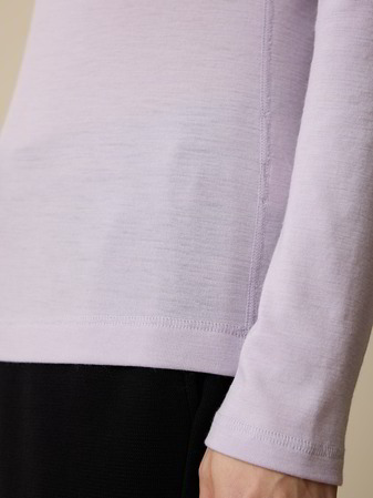 Langarmshirt aus Bio Wolle, orchidee