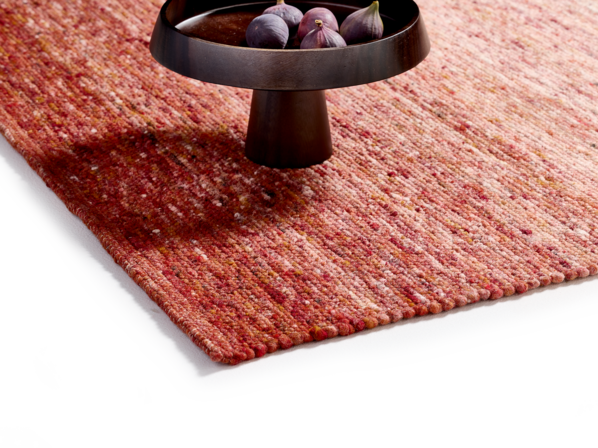 Wollteppich Mael, GOTS, Braun/Orange