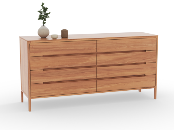 Kommode Tenso, Kernbuche, 8 Laden