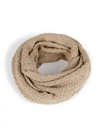 Strickschal aus Alpakawolle, natur melange