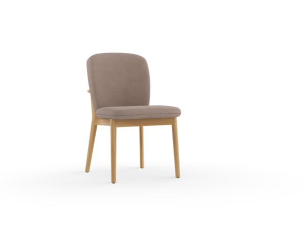  Stuhl Kilian, ohne Armlehne, Wollstoff Kaland Torf, Eiche