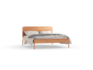 Bett Tenso mit Holzbetthaupt, Kernbuche