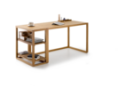 Schreibtisch & Grundgestell Quint mit Fächer in Eiche