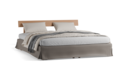Bett Jukai Pur mit Betthaupt und Bettrahmenhousse inkl. integriertem Lattenrost