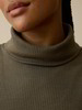 Rollkragenshirt aus Bio Baumwolle/Wolle, 42 moor