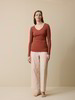 Langarmshirt aus Bio Wolle, cranberry