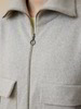 Strickjacke aus BIo-Baumwolle und Wolle, grau melange