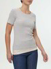 Kurzarmshirt Rippe, ringel kakao/offwhite