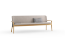 Polsterbank Kilian, 220 cm, Wollstoff Tano Natur, Eiche