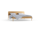 Bett Tenso mit Holzbetthaupt, Eiche
