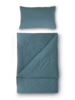 Deckenüberzug ILVA, blau, 100 % Baumwolle, Flanell, GOTS