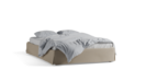 Bett Jukai Pur ohne Betthaupt mit Bettrahmenhousse inkl. integriertem Lattenrost