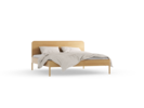 Bett Tenso mit Holzbetthaupt, Eiche