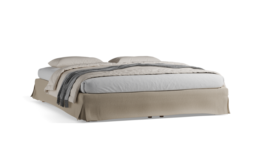 Bett Jukai Pur ohne Betthaupt mit Bettrahmenhousse inkl. integriertem Lattenrost