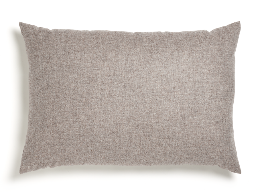 Sofakissen-Überzug, 60 x 85 cm, Wollstoff Tano Natur (79), mit verdeckter Knopfleiste