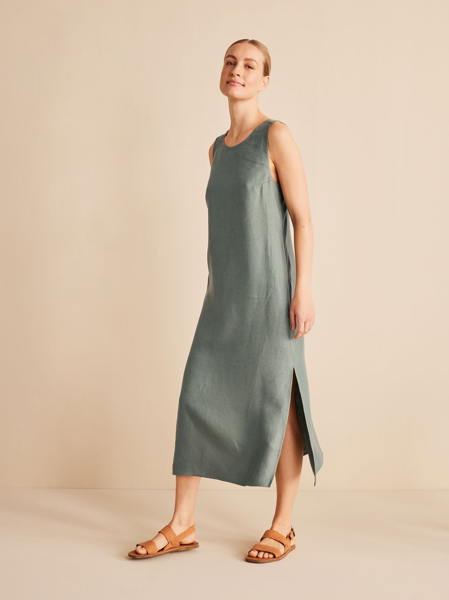 Kleid, 100 % Bio-Leinen | Grüne Erde