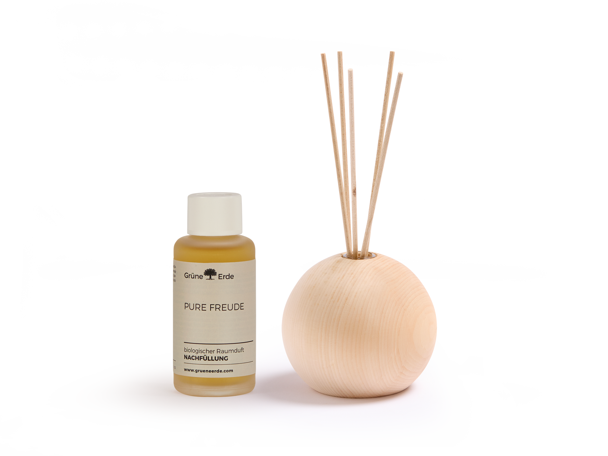 Raumduft-Set Zirbenholz rund: PURE FREUDE 100 ml Raumduft-Set Zirbenholz rund: PURE FREUDE 100 ml