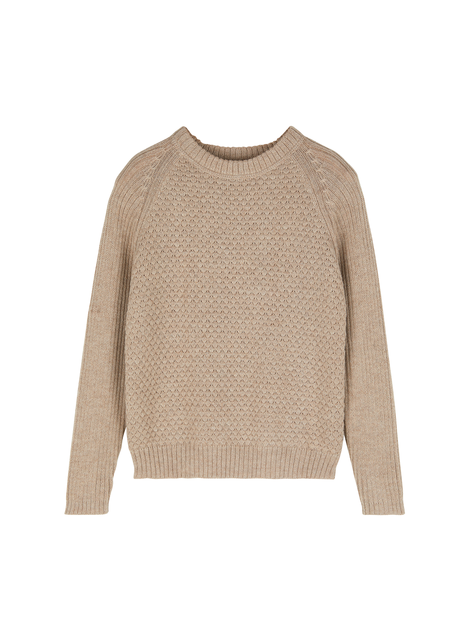 Pullover aus Alpakawolle, natur melange Pullover aus Alpakawolle, natur melange