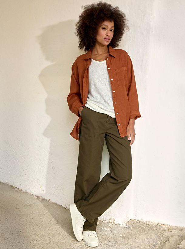 Leinen Bluse